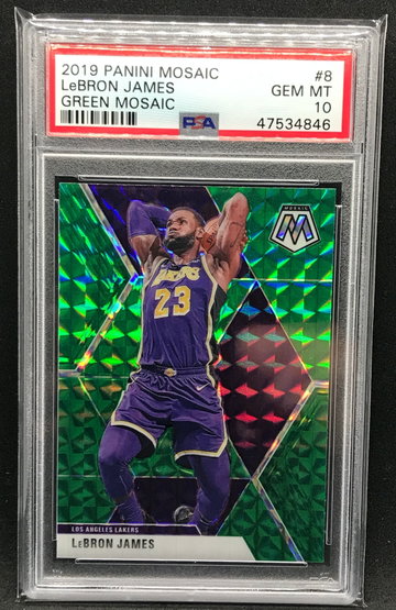 2019 LeBron James Green Mosaic PSA 10