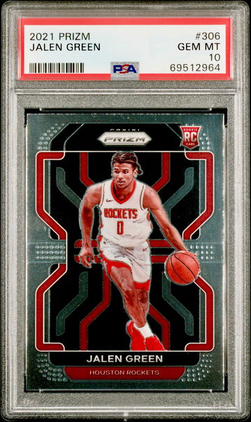 2021-22 Panini Prizm #306 Jalen Green Rookie Card RC PSA 10 GEM MINT