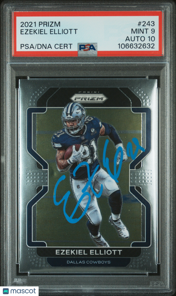 2021 Panini Prizm Ezekiel Elliott #243 PSA 9 Auto 10