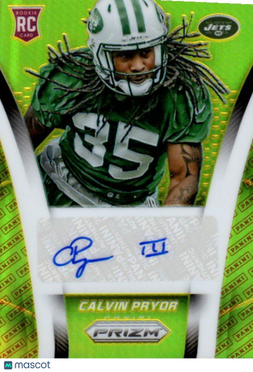 2014 Panini Prizm Calvin Pryor #AR-CP Autographed Rookies Prizms Panini Logo SN AU