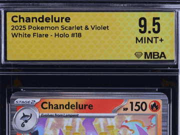 2025 Pokemon Scarlet & Violet White Flare Chandelure Holo MBA 9.5 #18