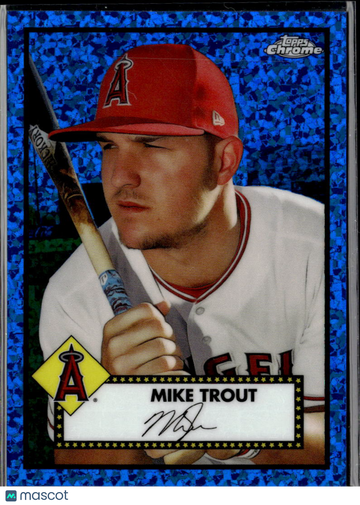 Mike Trout 2021 Topps Chrome Blue Sapphire Refractor Los Angeles Angels