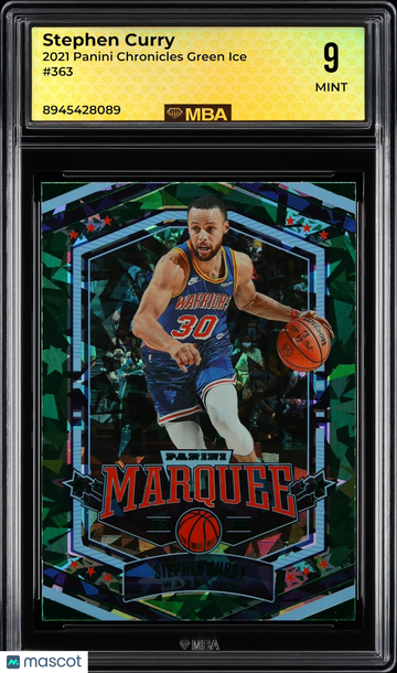 2021 Panini Chronicles Stephen Curry #363 Green Ice MBA 9