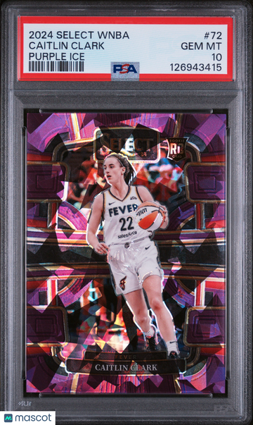2024 Panini Select WNBA Caitlin Clark #72 Purple Ice /149 Rookie PSA 10