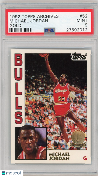 1992 Topps Archives Michael Jordan #52 Gold PSA 9