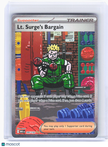 Mega Evolution LT. Surge's Bargain Holo Special Illustration Rare #185