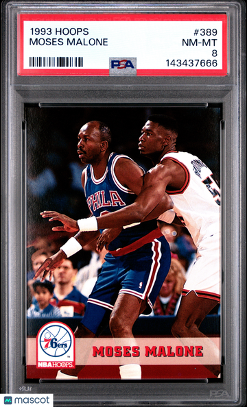 1993 Hoops Moses Malone #389 PSA 8
