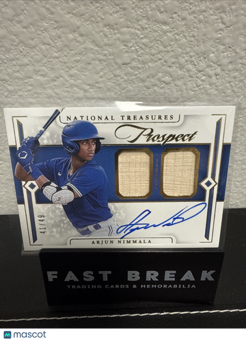 2024 Panini National Treasures Arjun Nimmala [Base] Memorabilia Insert