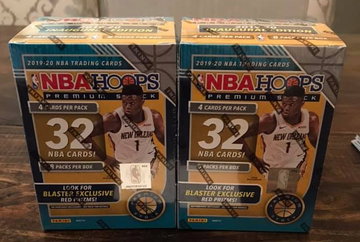 2020 NBA Hoops Premium Stock Blaster x2