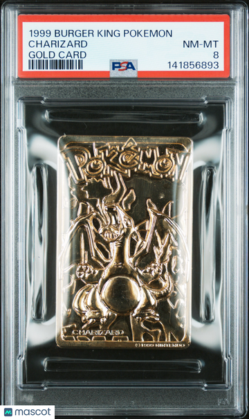 1999 Burger King Pokemon Gold Cards Charizard PSA 8