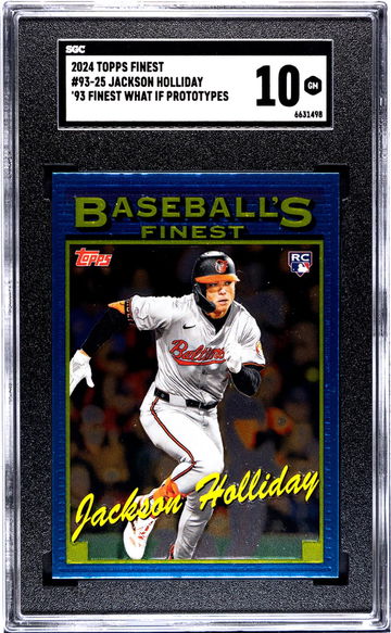 2024 Topps Finest #93-25 Jackson Holliday 93 Finest What If Prototypes SGC 10