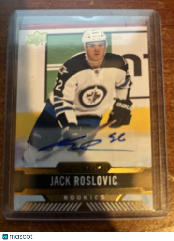 2017-18 Upper Deck Overtime - [Base] - Gold Foil Autographs Jack Roslovic #48 Rookie