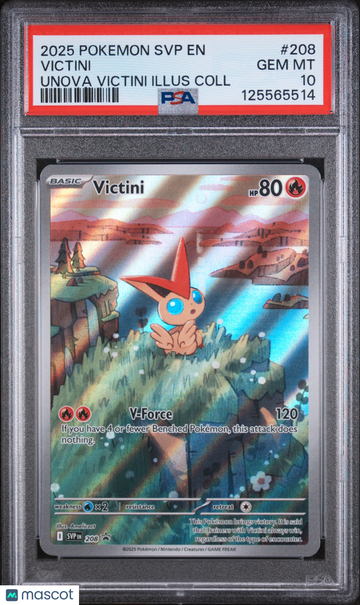 2025 Pokemon SVP EN-SV Black Star Promo Victini Unova Victini Illus Coll PSA 10 #208