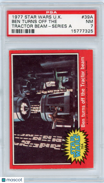 1977 Star Wars U.K. Series A Ben Turns Off The Tractor Beam #39A PSA 7
