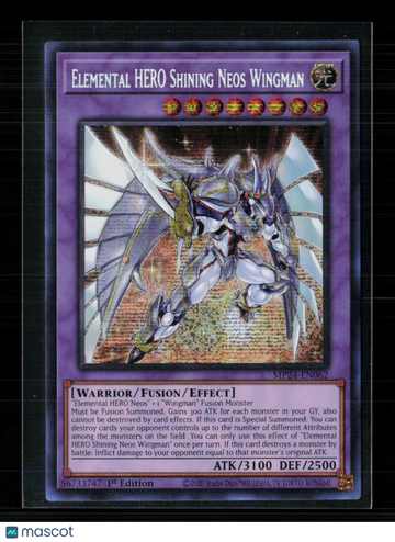 2024 25th Anniversary Tin: Dueling Mirrors Elemental HERO Shining Neos Wingman Prismatic Secret Rare 1st Edition