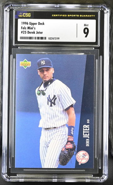 DEREK JETER 1996 UPPER DECK FOLZ MINI CSG 9 MINT ROOKIE CARD #25