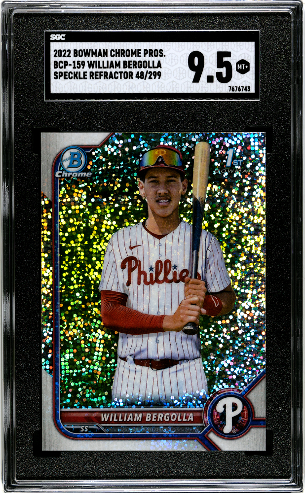 2022 Bowman Chrome William Bergolla #BCP-159 Speckle Ref. SGC 9.5