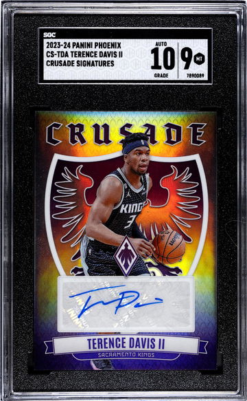 2023 Panini Phoenix Crusade Terence Davis II #CS-TDA Auto SGC 9 Auto 10