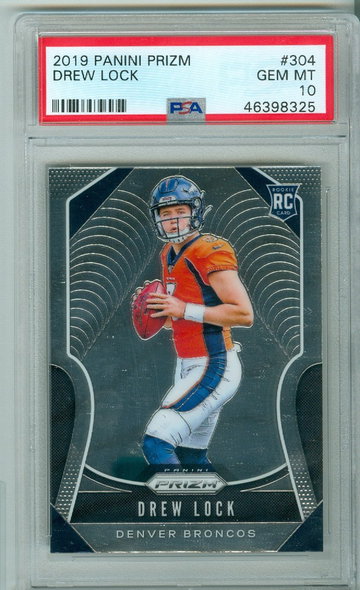 Drew Lock 2019 Prizm RC PSA 10