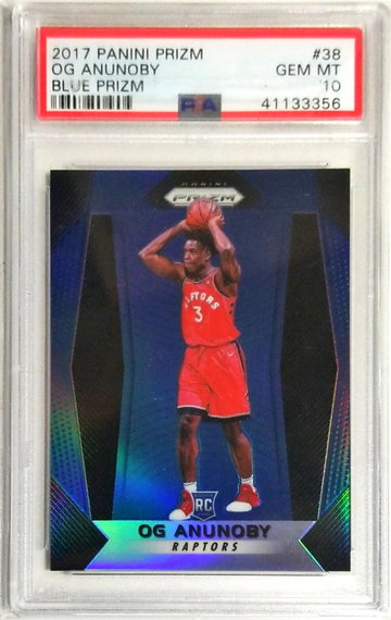 OG Anunoby Prizm Blue Prizm PSA 10 