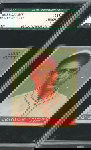1933 Goudey Jess Petty #90 SGC 1 P1360