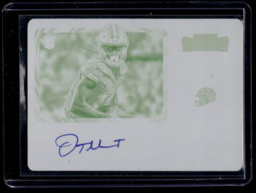 2022 Panini Contenders Printing Plate Jalen Tolbert #122 RC Auto 1/1