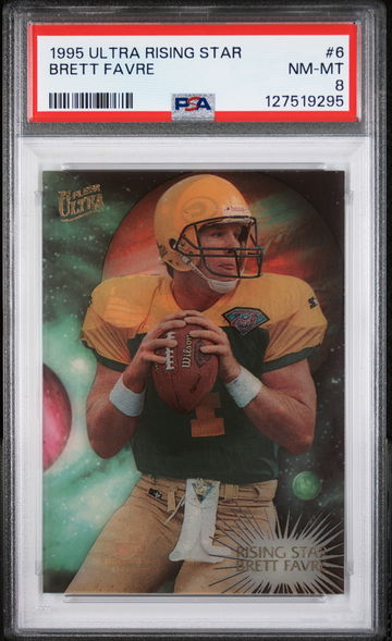 1995 Ultra Rising Stars Brett Favre #6 PSA 8