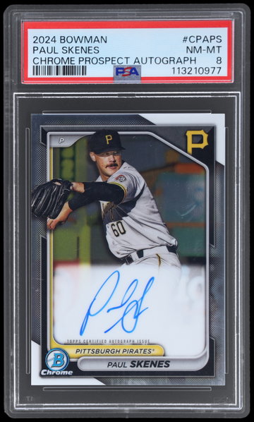 2024 Bowman Chrome Paul Skenes Prospect Autograph PSA 8