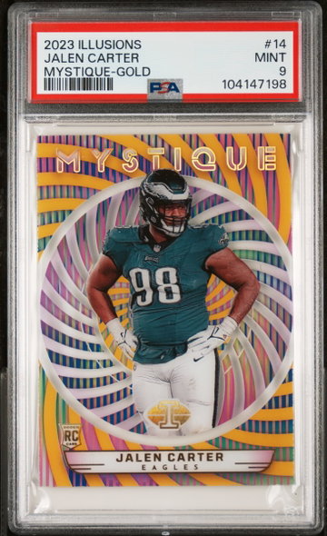 2023 Panini Illusions Mystique #14 Jalen Carter Gold PSA 9