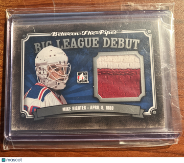 2013-14 In the Game Between the Pipes - Big League Debut - Silver Mike Richter #BLD-06 Silver Game Used Jersey Memorabil