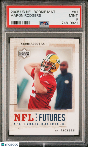 2005 Upper Deck NFL Rookie Materials Aaron Rodgers #91 PSA 9