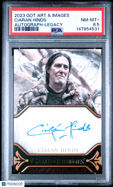 2023 Rittenhouse Game Of Thrones Art & Images Autographs Ciaran Hinds Legacy PSA 8.5