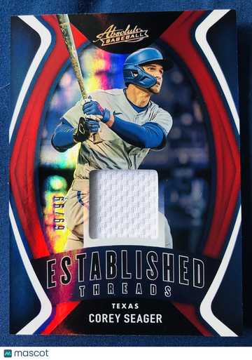 COREY SEAGER 2022 Panini Absolute Established Threads SPECTRUM RED #ET-CS 69/99
