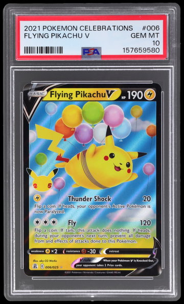 2021 Pokemon Sword And Shield Celebrations Flying Pikachu V PSA 10
