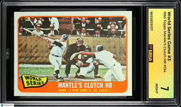 1965 Topps World Series Game #3 #134 Mantle's Clutch HR MBA 7
