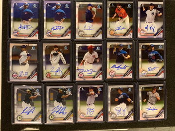 2019 Bowman Chrome 15 Card Auto Lot