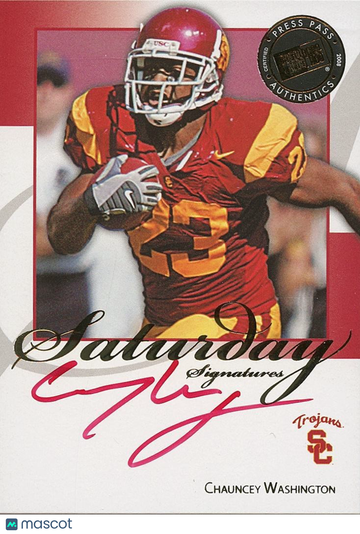 Chauncey Washington 2008 Press Pass Rookie Auto USC Trojans