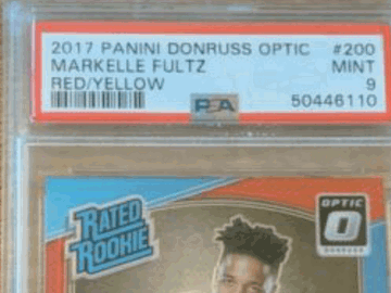 2017 Panini Donruss Optic Markelle Fultz #200 Red/Yellow Rookie PSA 9