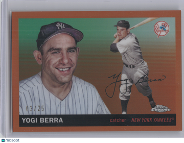 2025 Topps Chrome Platinum Yogi Berra #450 Orange /25