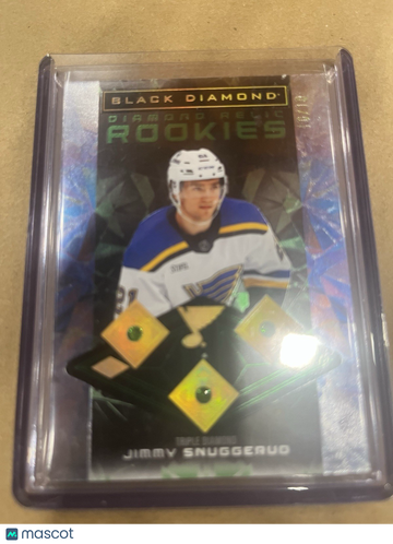 2025 Upper Deck Black Diamond Relic Rookies Emerald Jimmy Snuggerud #BDR-SN Relic Rookie