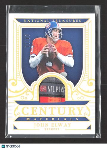 2026 Panini National Treasures Century Materials John Elway #CM-JEY 04/10 Memorabilia