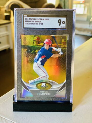 Bryce Harper Gold RC Refractor 2011 Bowman Platinum Rookie SGC 9 POP 1