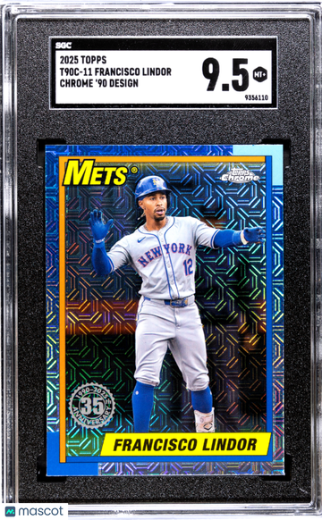 2025 Topps Francisco Lindor #T90C-11 Chrome '90 SGC 9.5
