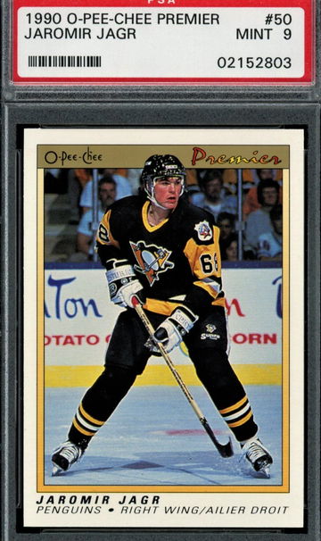 1990 O-Pee-Chee Premiere #50 Jaromir Jagr  RC  PSA 9  Future HOF