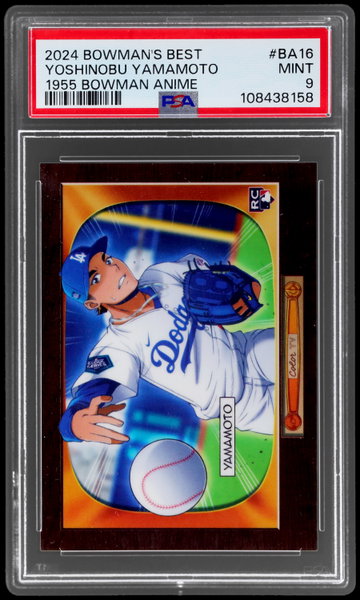 2024 Bowman's Best Yoshinobu Yamamoto 1955 Bowman Anime PSA 9
