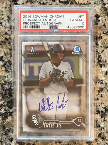 2016 Bowman Chrome Fernando Tatis Auto PSA 10