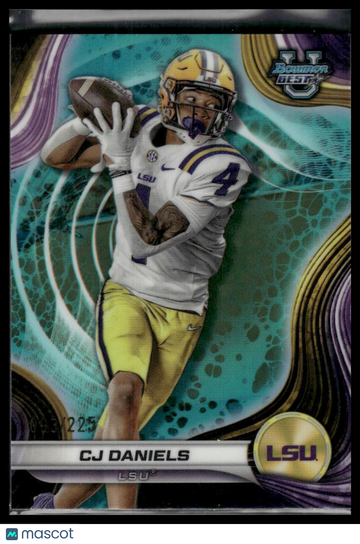 2024 Bowman University Best CJ Daniels #11 Aqua Refractor SN