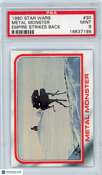 1980 Star Wars Empire Strikes Back Metal Monster #30 PSA 9