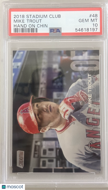 2018 Stadium Club Mike Trout #48 PSA 10