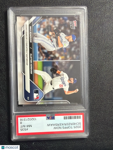 2025 Topps Now Max Scherzer Clayton Kershaw #535 [Base] Base Set PSA 8